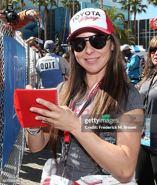 Actress Kate Del Castillo attends the 37th Annual Toyota Pro/Celebrity Race practice on April 19, 2013 in Long Beach, California.