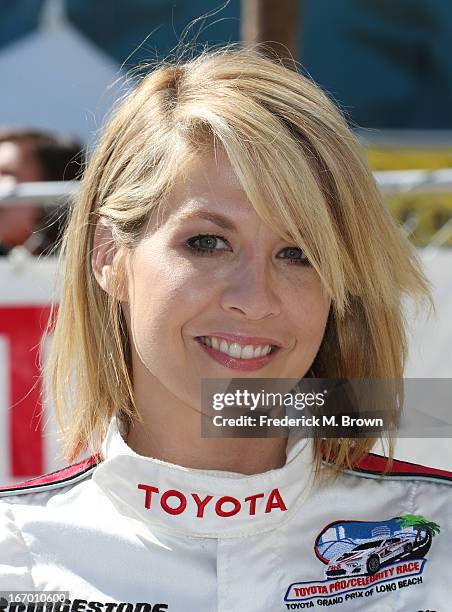 Actress Jenna Elfman attends the 37th Annual Toyota Pro/Celebrity Race practice on April 19, 2013 in Long Beach, California.