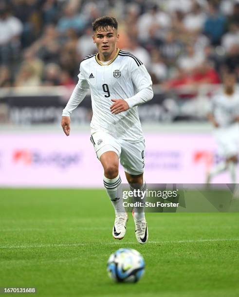 Manfred Ugalde of Costa Rica in action during the International Friendly match between Saudi Arabia and Costa Rica at St James' Park on September 08,...