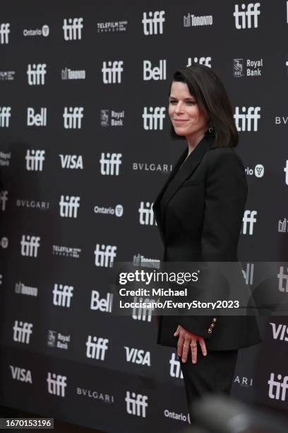 Neve Campbell attends the "Swan Song" premiere during the 2023 Toronto International Film Festival at Roy Thomson Hall on September 09, 2023 in...