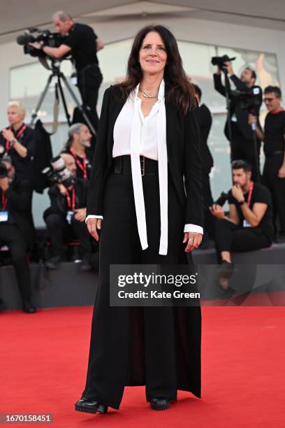 Laura Poitras attends a red carpet ahead of the closing ceremony at the 80th Venice International Film Festival on September 09, 2023 in Venice,...