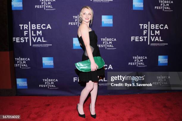 Actress Evanna Lynch attends the "G.B.F." world premiere during the 2013 Tribeca Film Festival on April 19, 2013 in New York City.