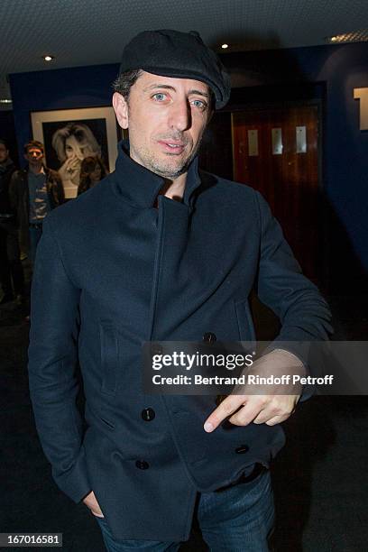 Actor Gad Elmaleh poses during the premiere of Michel Gondry's film 'L'Ecume Des Jours' at Cinema UGC Normandie on April 19, 2013 in Paris, France.