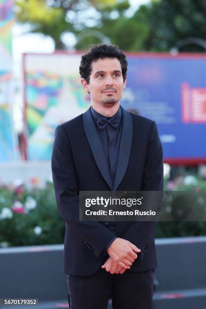 President of the international juries Damien Chazelle attends a red carpet ahead of the closing ceremony at the 80th Venice International Film...