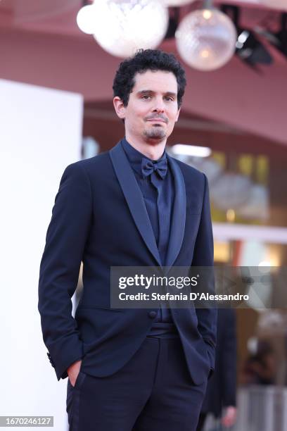 President of the international juries Damien Chazelle attends a red carpet ahead of the closing ceremony at the 80th Venice International Film...