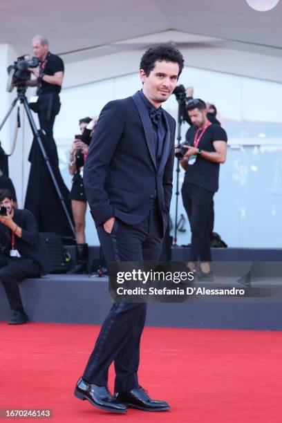 President of the international juries Damien Chazelle attends a red carpet ahead of the closing ceremony at the 80th Venice International Film...