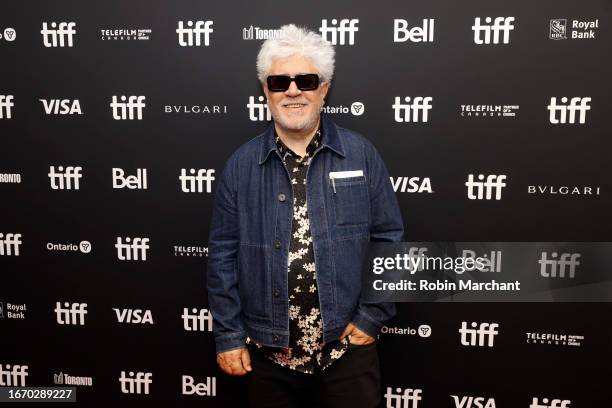 Pedro Almodóvar attends In Conversation With... Pedro Almodóvar during the 2023 Toronto International Film Festival at TIFF Bell Lightbox on...