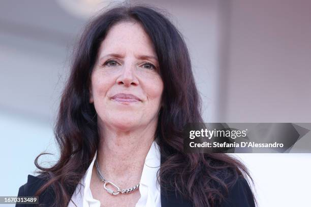 Laura Poitras attends a red carpet ahead of the closing ceremony at the 80th Venice International Film Festival on September 09, 2023 in Venice,...