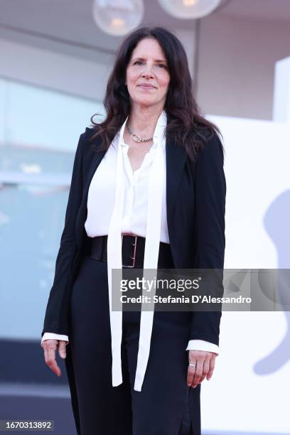 Laura Poitras attends a red carpet ahead of the closing ceremony at the 80th Venice International Film Festival on September 09, 2023 in Venice,...