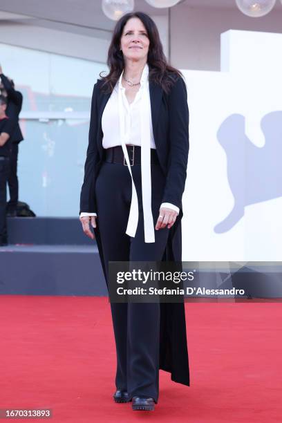 Laura Poitras attends a red carpet ahead of the closing ceremony at the 80th Venice International Film Festival on September 09, 2023 in Venice,...