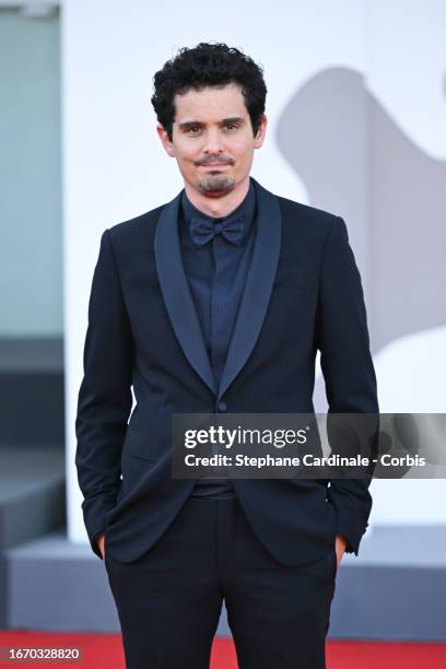 President of the international juries Damien Chazelle attends a red carpet ahead of the closing ceremony at the 80th Venice International Film...