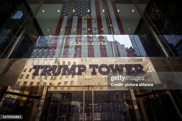 September 2023, USA, New York: The Trump Tower on 5th Avenue in Manhattan. Photo: Michael Kappeler/dpa