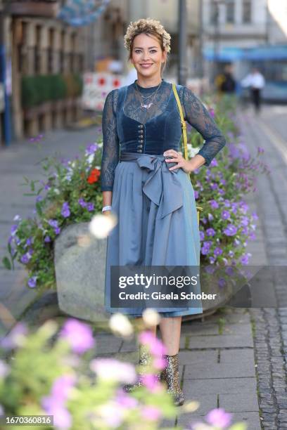 Laura Osswald during the annual Wiesn opening event "Breakfast at Tiffany" at Tiffany store on September 16, 2023 in Munich, Germany.