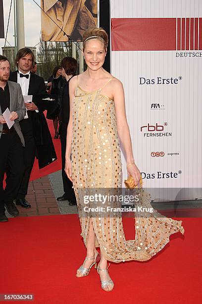 Schauspielerin Jeanette Hain Bei Der Ankunft Zum Deutschen Filmpreis 2008"Lola" Im Palais Am Funkturm In Berlin .