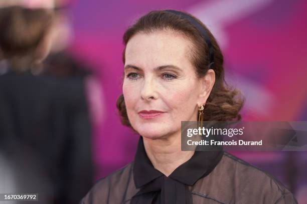 Carole Bouquet attends the closing ceremony during the 49th Deauville American Film Festival on September 9, 2023 in Deauville, France.