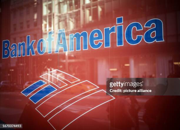 September 2023, USA, New York: The logo of the Bank of America, taken in Manhattan. Photo: Michael Kappeler/dpa