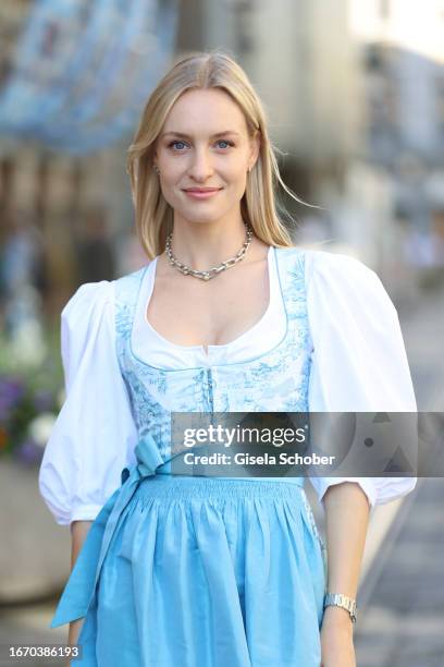 Marlies Pia Pfeifhofer during the annual Wiesn opening event "Breakfast at Tiffany" at Tiffany store on September 16, 2023 in Munich, Germany.