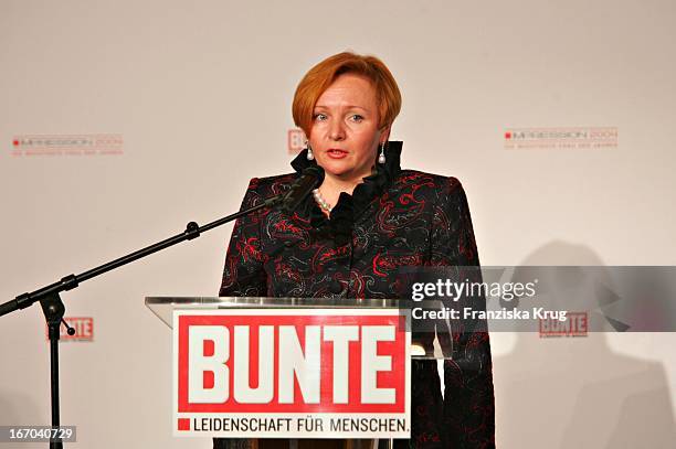 Ludmila Putina Bei Der Verleihung Des Preises "Impressionen - Die Wichtigste Frau Des Jahres" Der Zeitschrift Bunte Im Hotel Adlon In Berlin Am...