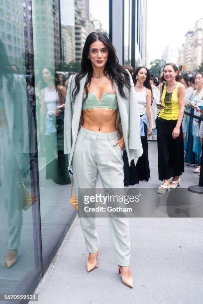 Laysla De Oliveira attends the Proenza Schouler fashion show during New York Fashion Week: The Shows in Midtown on September 09, 2023 in New York...