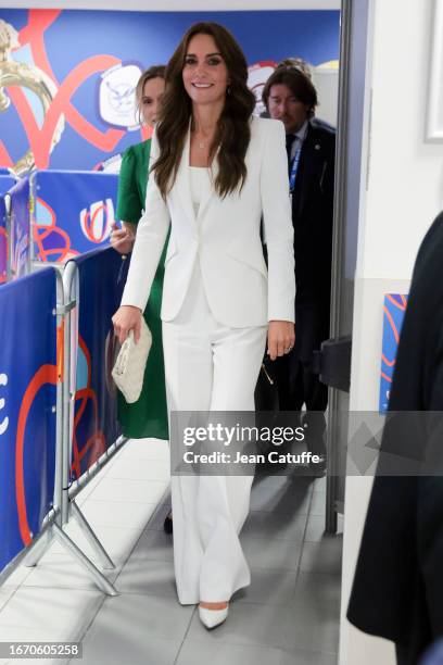 Catherine, Princess of Wales attends the Rugby World Cup France 2023 match between England and Argentina at Stade Velodrome on September 9, 2023 in...