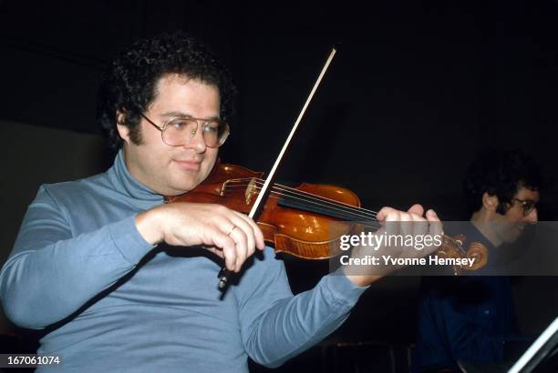 Itzhak Perlman rehearses for a concert January 13, 1981 in New York City.