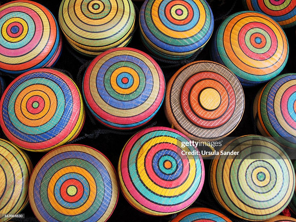 Yoyo painted with bright colors