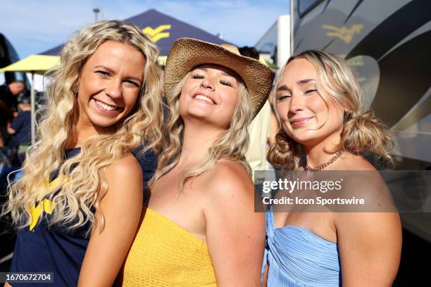 West Virginia fans tailgate prior to the college football game between the Pitt Panthers and the West Virginia Mountaineers on September 16 at...