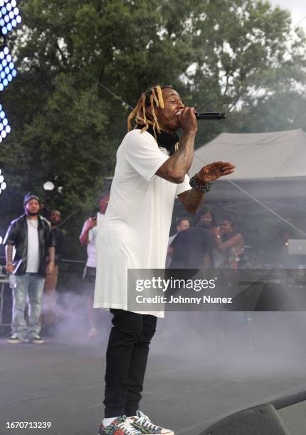 Lil Wayne performs during the 50th Anniversary Of Hip-Hop party on September 09, 2023 in Washington, DC.