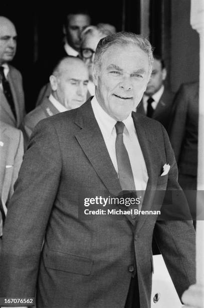 Secretary of State Alexander Haig arrives in Buenos Aires to try and negotiate a ceasefire between Argentina and the U.K., 1982.