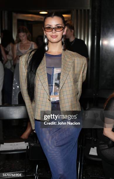 Rebecca Black attends the Eckhaus Latta Show during New York Fashion Week on September 9, 2023 in New York City.