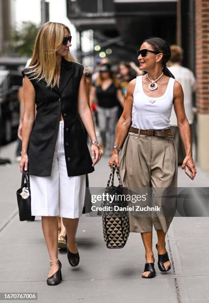 Lisa Aiken is seen outside the Tibi show during NYFW S/S 2024 on September 09, 2023 in New York City.