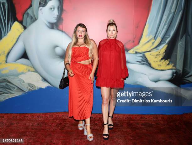Meg Radice and Audrey Jongens attend the alice + olivia by Stacey Bendet Spring 2024 Presentation on September 09, 2023 in New York City.