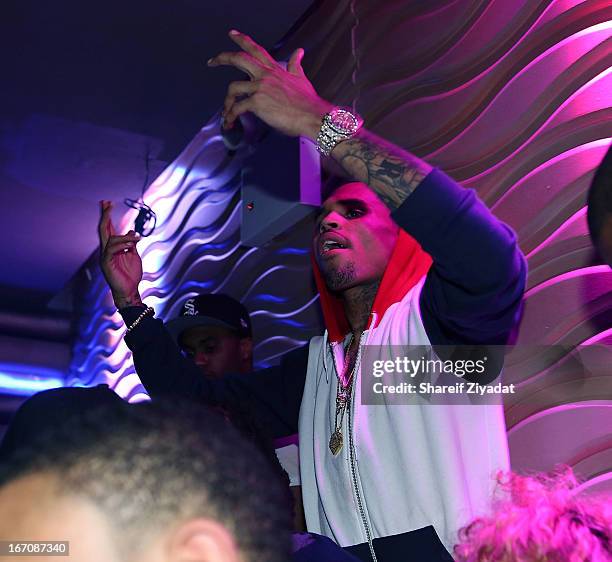 Chris Brown attends the 2nd Annual DJ Prostyle's Birthday Bash after party at Stage 48 on April 16, 2013 in New York City.