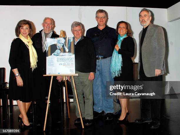 Victoria Krane, David Chambers, Louis Scheeder, Robert Ellerman, Anna Strasberg and Sergei Tcherkasski attend the 150th Anniversary of Stanislavsky...