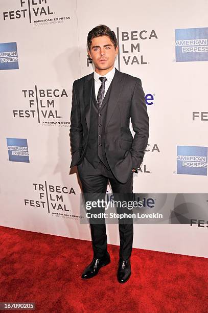Actor Zac Efron attends the "At Any Price" New York premiere during the 2013 Tribeca Film Festival on April 19, 2013 in New York City.