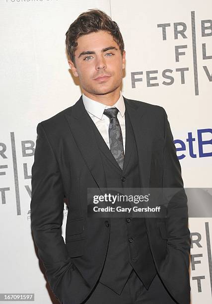 Actor Zac Efron attends the screening of 'At Any Price' during the 2013 Tribeca Film Festival at BMCC Tribeca PAC on April 19, 2013 in New York City.