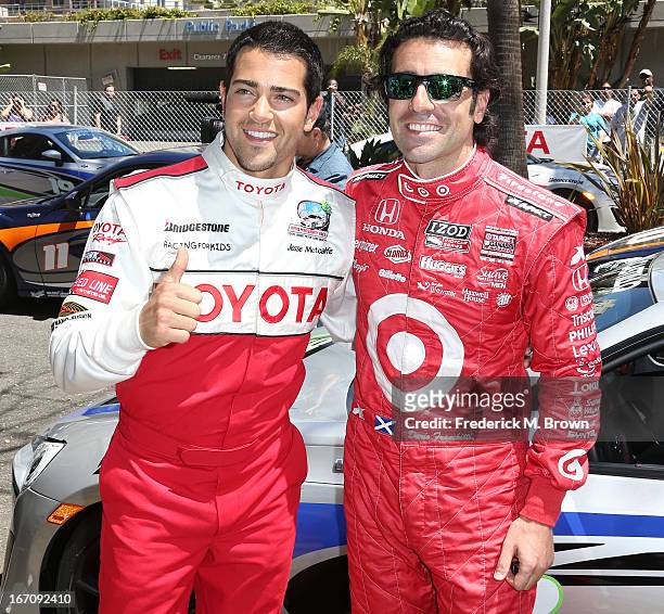 Actor Jesse Metcalfe and Indy Car driver Dario Franchitti attend the 37th Annual Toyota Pro/Celebrity Race qualifying on April 19, 2013 in Long...