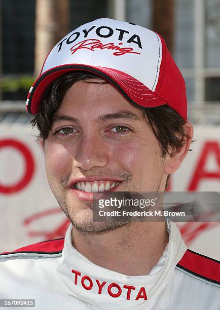 Actor Jackson Rathbone attends the 37th Annual Toyota Pro/Celebrity Race qualifying on April 19, 2013 in Long Beach, California.