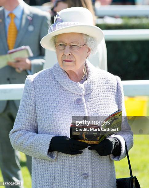 Queen Elizabeth II attends The Dubai Duty Free New to Racing Day where she watched her horse "Border Legend" in Race 3 "The Berry Bros & Rudd Magnum...