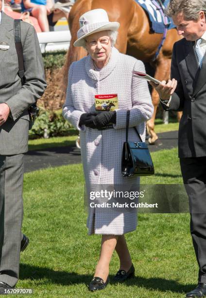 Queen Elizabeth II attends The Dubai Duty Free New to Racing Day where she watched her horse "Border Legend" in Race 3 "The Berry Bros & Rudd Magnum...