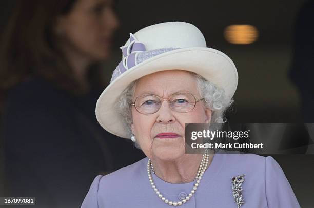 Queen Elizabeth II attends The Dubai Duty Free New to Racing Day where she watched her horse "Border Legend" in Race 3 "The Berry Bros & Rudd Magnum...