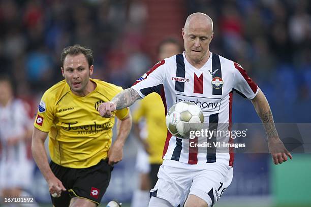 Martijn Monteyne of Roda JC, Danny Guijt of Willem II during the Eredivisie match between Willem II and Roda JC Kerkrade on April 20, 2013 at the...