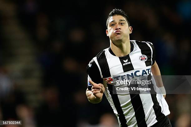 Everton Ramos da Silva of Heracles Almelo during the Eredivisie match between Heracles Almelo and RKC Waalwijk on April 20, 2013 at the Polman...
