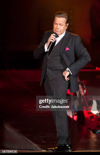 German singer Roland Kaiser performs live during a concert at the O2 World on April 20, 2013 in Berlin, Germany.