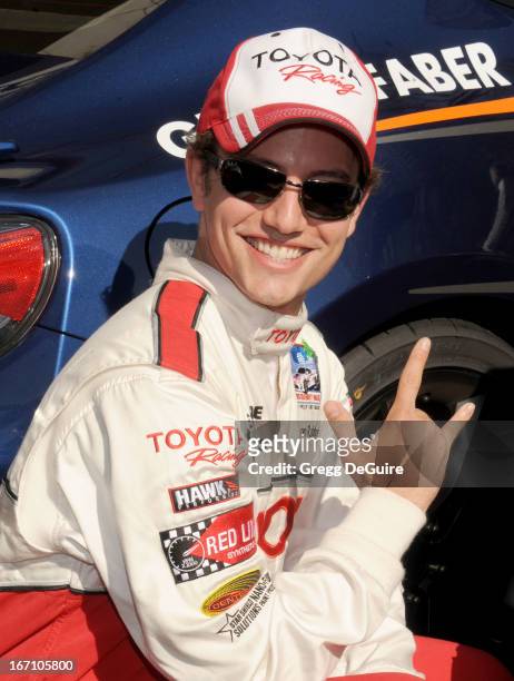 Actor Jackson Rathbone attends the 37th Annual Toyota Pro/Celebrity Race on April 20, 2013 in Long Beach, California.