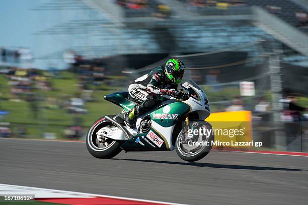 Michael Laverty of Great Britain and Paul Bird Motorsport heads down a straight during the MotoGp Red Bull U.S. Grand Prix of The Americas - Free...