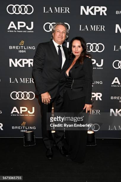 Danny Mantella and Rose Mantella attend the 15th Annual Artists For Peace And Justice Fundraiser During Toronto International Film Festival on...