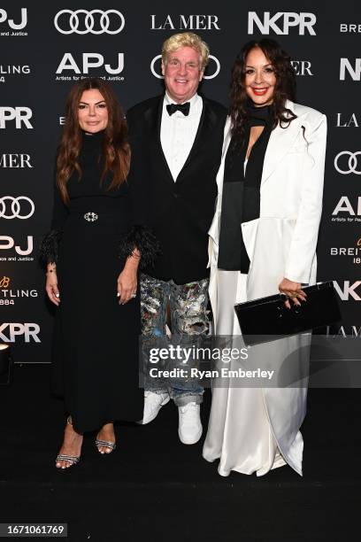 Co-chair Suzanne Boyd and NKPR Founder, Peter Tunney and APJ Chair Natasha Koifman attend the 15th Annual Artists For Peace And Justice Fundraiser...