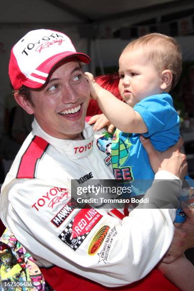 Rathbone Racing Actor Jackson Rathbone and son Monroe Jackson Rathbone VI attend the ...