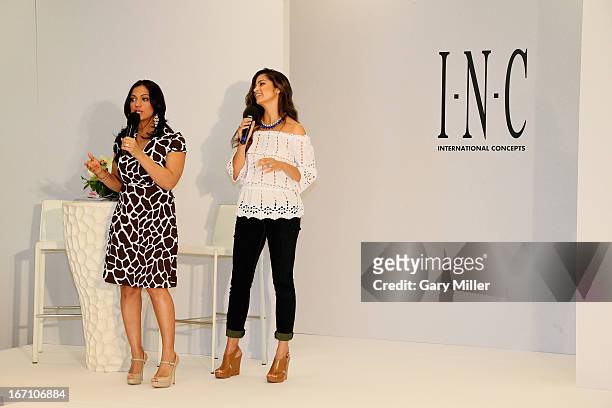 Macy's International Concepts brand Ambassador Camila Alves and Cosmopolitan for Latinas Beaty Editor Milly Almodovar co-host a fashion show at...